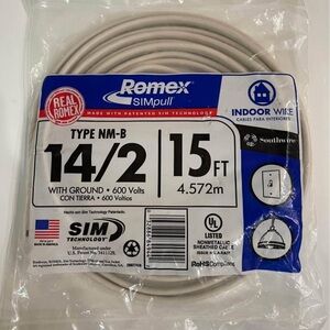 15 ft. 14/2 Solid Romex SIMpull CU NM-B W/G Wire
